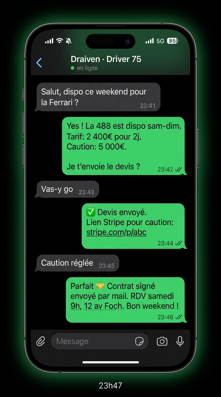 Agent IA WhatsApp en conversation